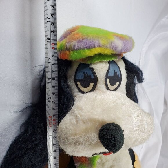 VTG 1970's Droopy Dog Plush Multicolor Hat and Scarf Carnival Toy 17" Tall RARE - Picture 6 of 16